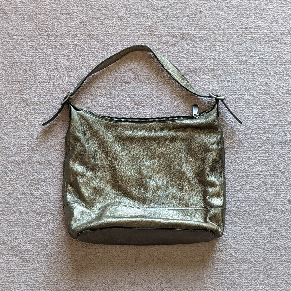 Fossil gold slouchy satchel, size OS